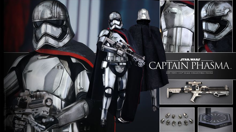 Illustration for article titled Hot Toys' Amazing Captain Phasma Figure is Shiny and Chrome